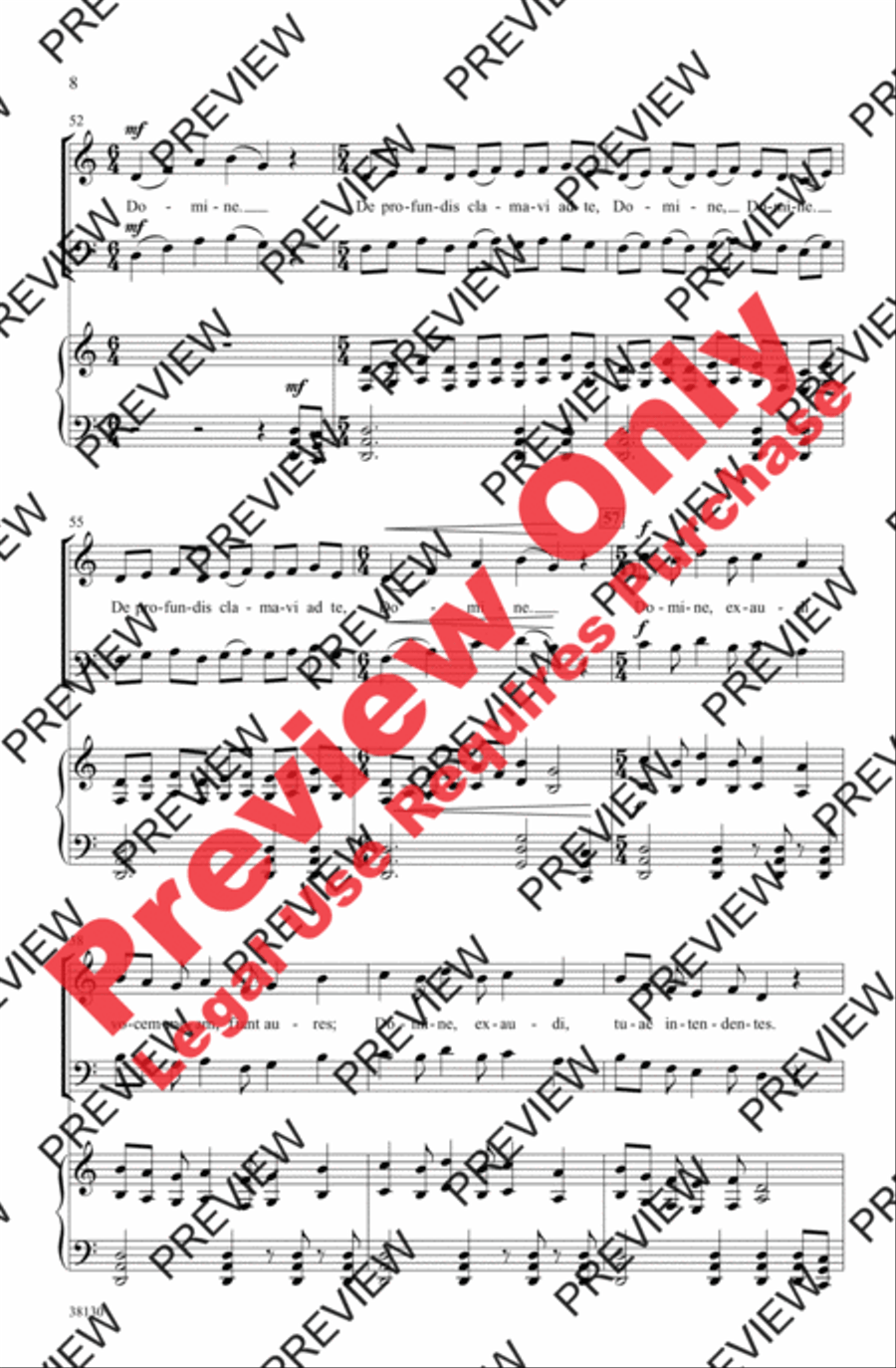 De Profundis 4-Part scores gallery preview page 8
