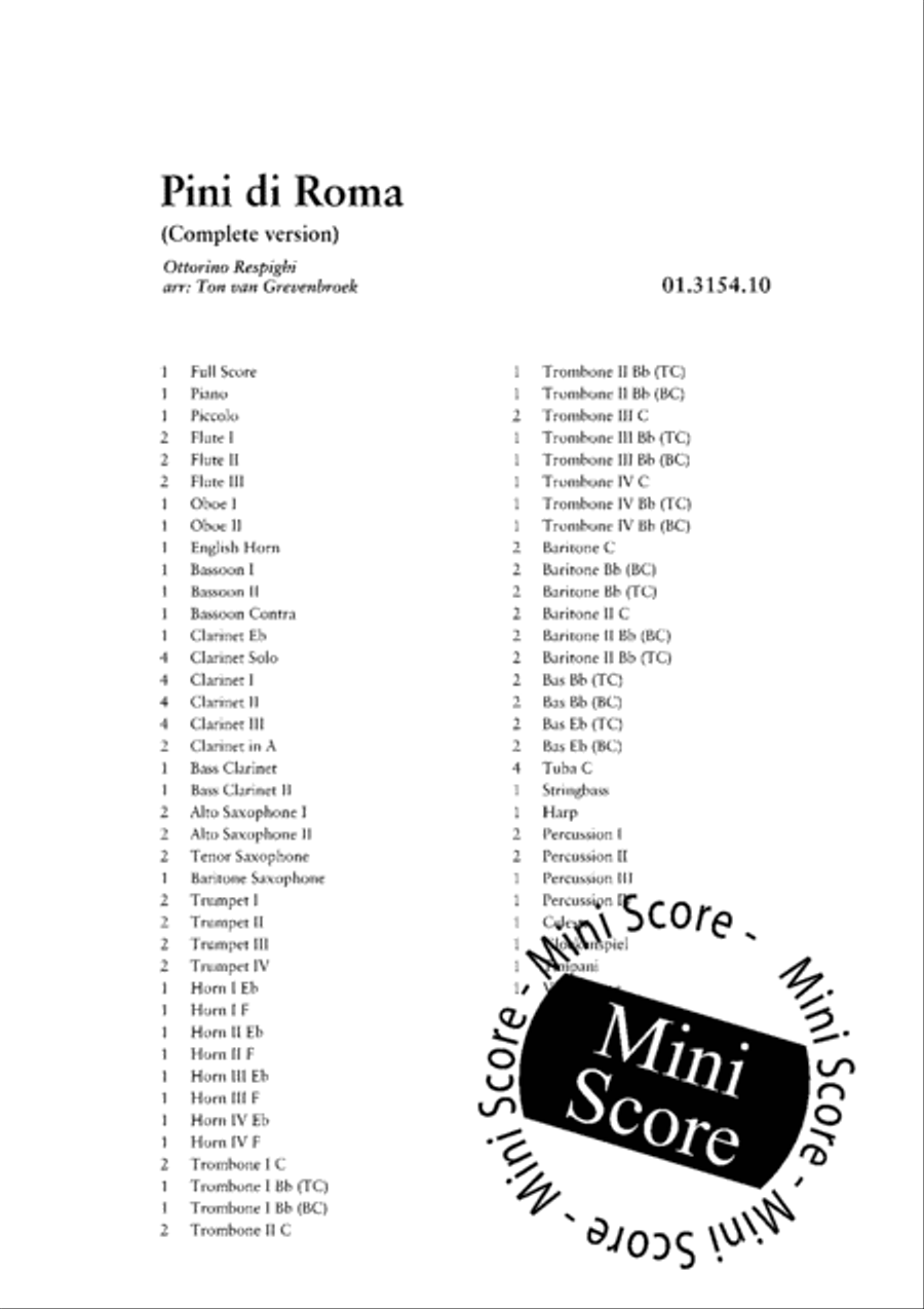 Pini di Roma Concert Band scores gallery preview page 4