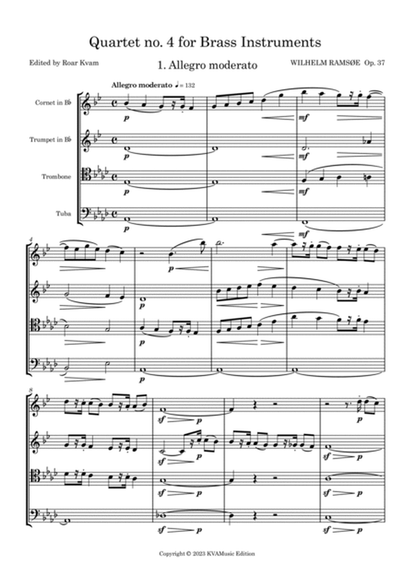 Ramsøe: Quartet No. 4 for Brass instruments Op. 37 image number null