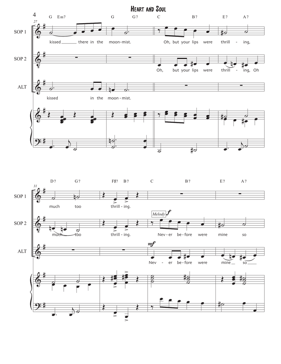 Heart and Soul Heart and Soul SSA scores gallery preview page 4