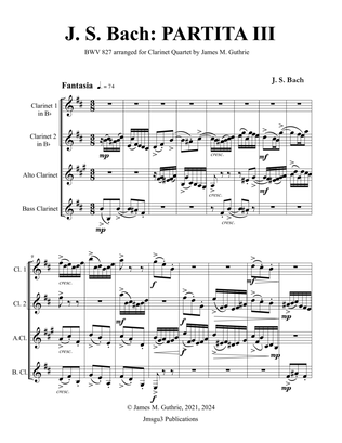Bach: Partita No. 3 BWV 827 for Clarinet Quartet