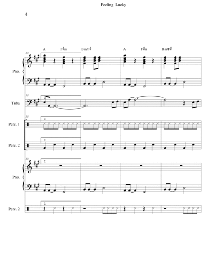 Feeling Lucky Tuba scores gallery preview page 4