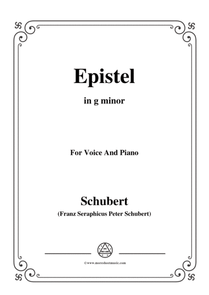 Schubert-Epistel(Herrn Joseph Spaun),in g minor,for Voice&Piano image number null
