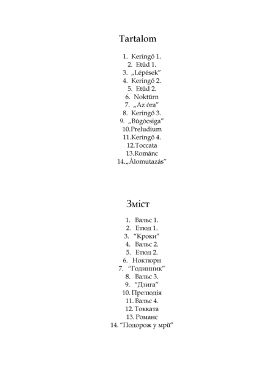 14 pieces for beginners