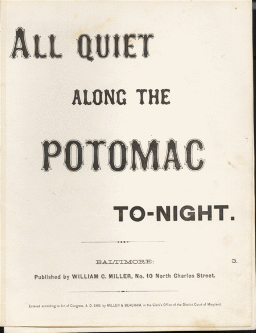 All Quiet Along the Potomac To-night Voice scores gallery preview page 1