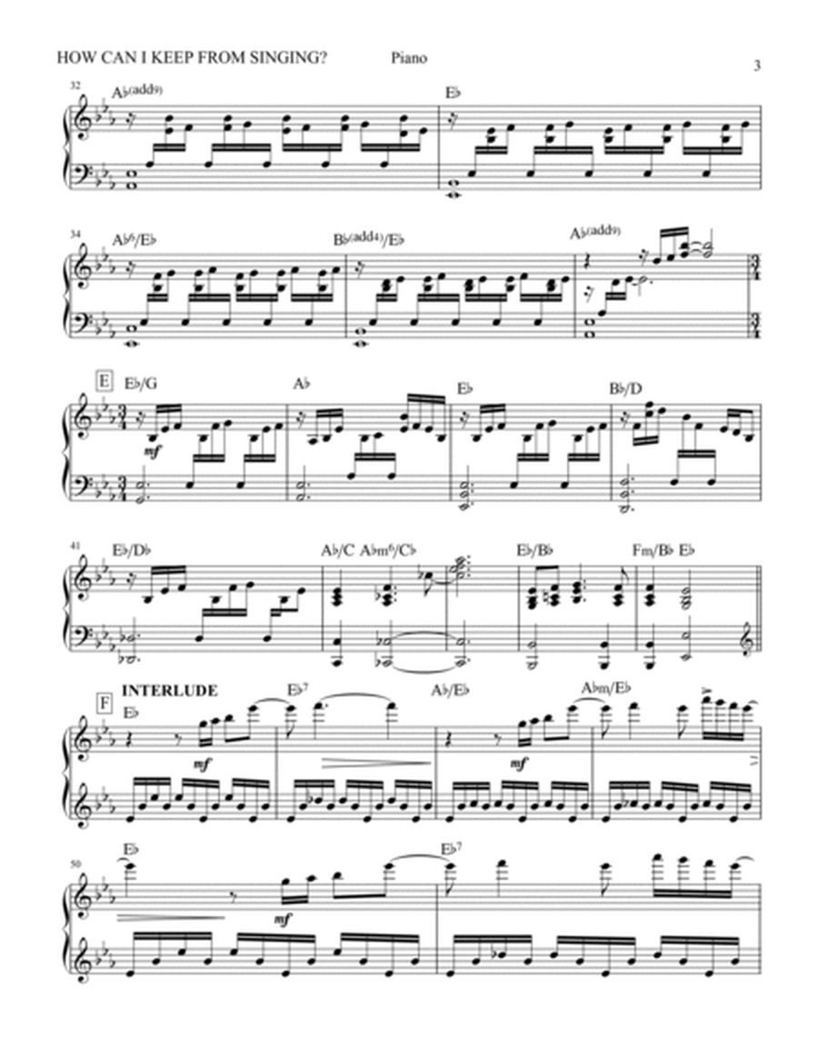 How Can I Keep from Singing (arr. Matt and Adam Podd) - Piano