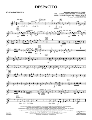 Despacito (arr. Paul Murtha) - Eb Alto Saxophone 1