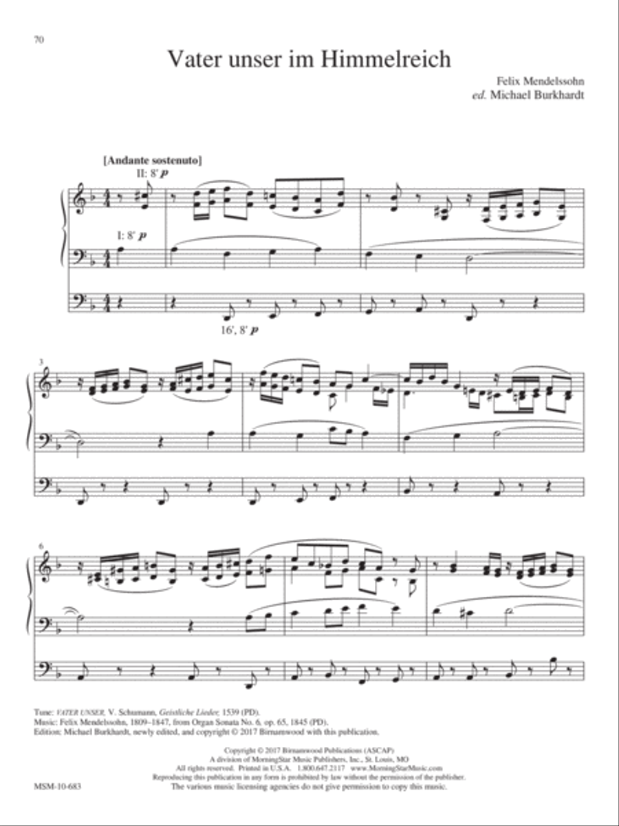 Vater unser im Himmelreich Organ scores gallery preview page 5
