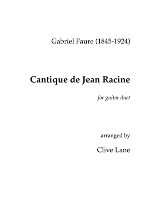 Book cover for Cantique de Jean Racine for guitar duet