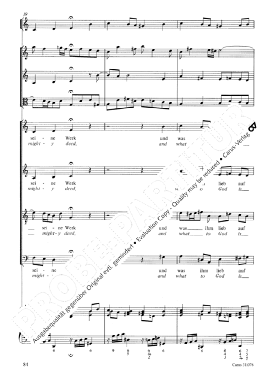 The heavens are telling the Father's glory (Die Himmel erzahlen die Ehre Gottes) 4-Part scores gallery preview page 85