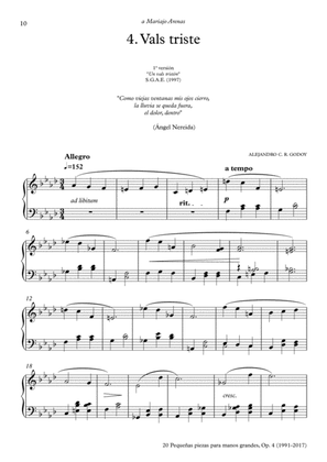 20 Piezas, Op. 4 (2017) No. 4. Vals triste