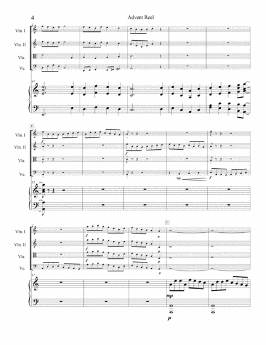 Advent Reel Advent Reel Piano Quintet scores gallery preview page 4