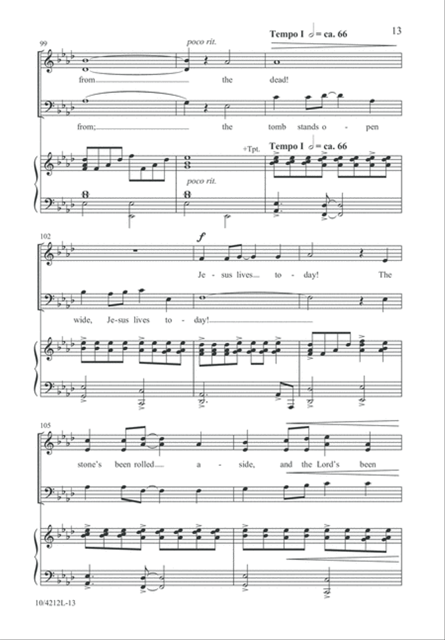 The Tomb Stands Open Wide 3-Part scores gallery preview page 13