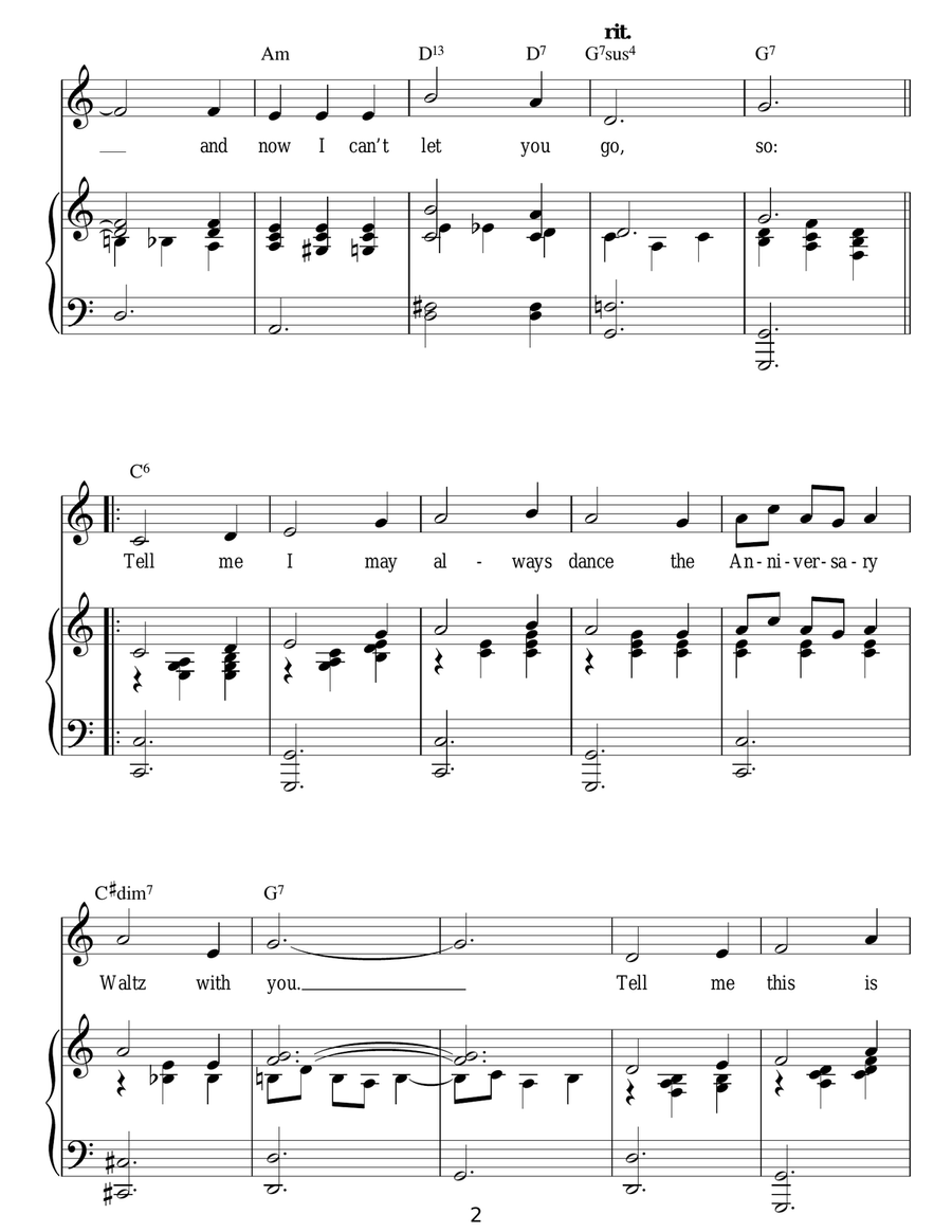 The Anniversary Waltz Guitar scores gallery preview page 2