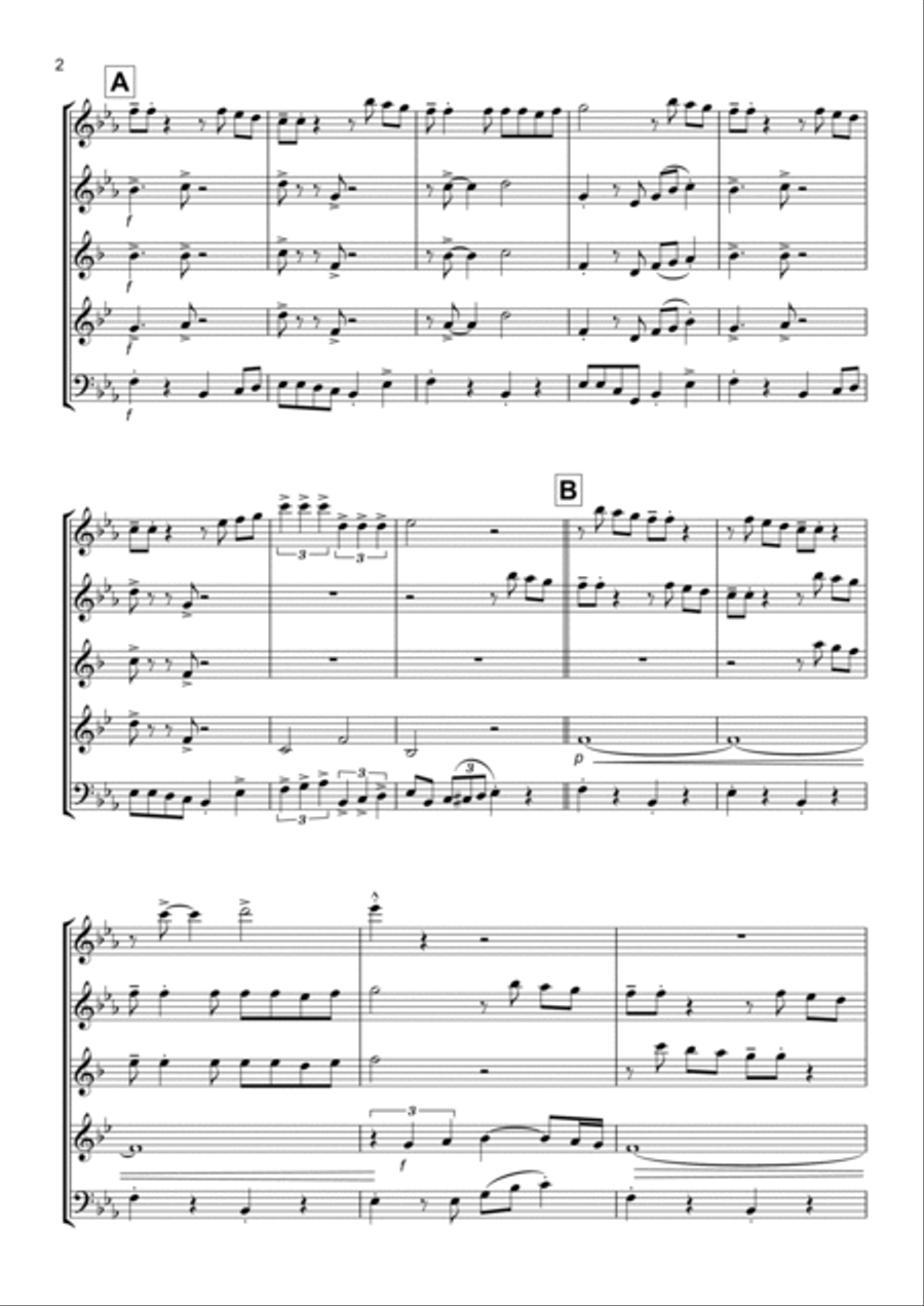 The Continental for Wind Quintet Woodwind Quintet scores gallery preview page 2