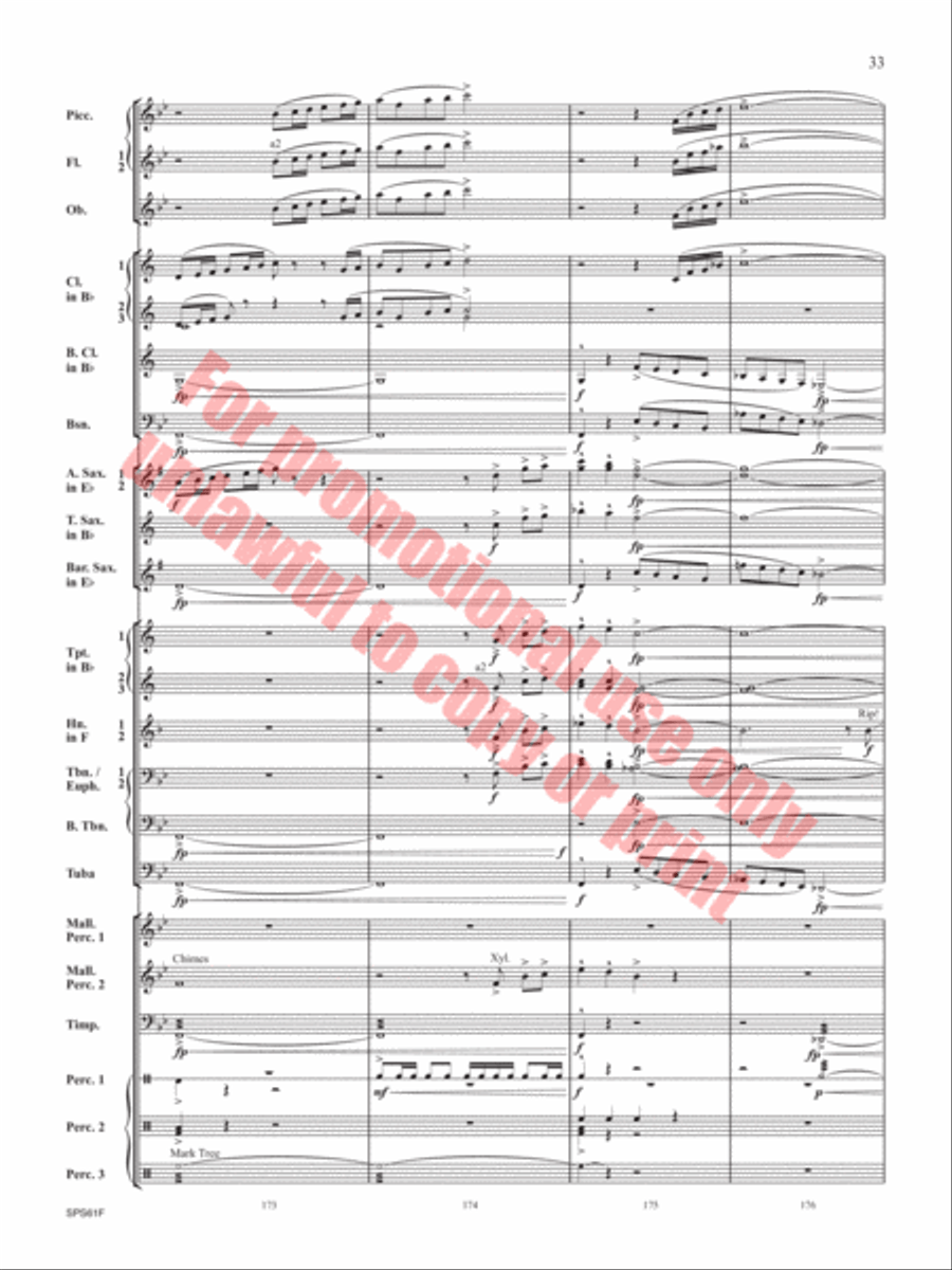 The Lake in the Sky Concert Band scores gallery preview page 34