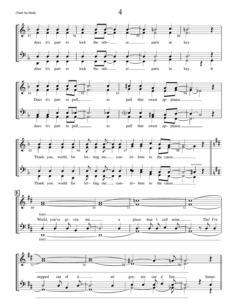Thank You World SSAA scores gallery preview page 4