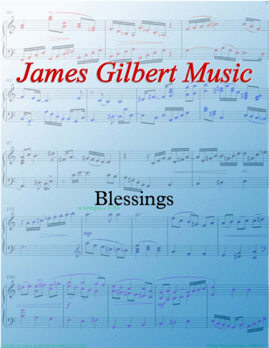 Blessings Organ Solo scores gallery preview page 1