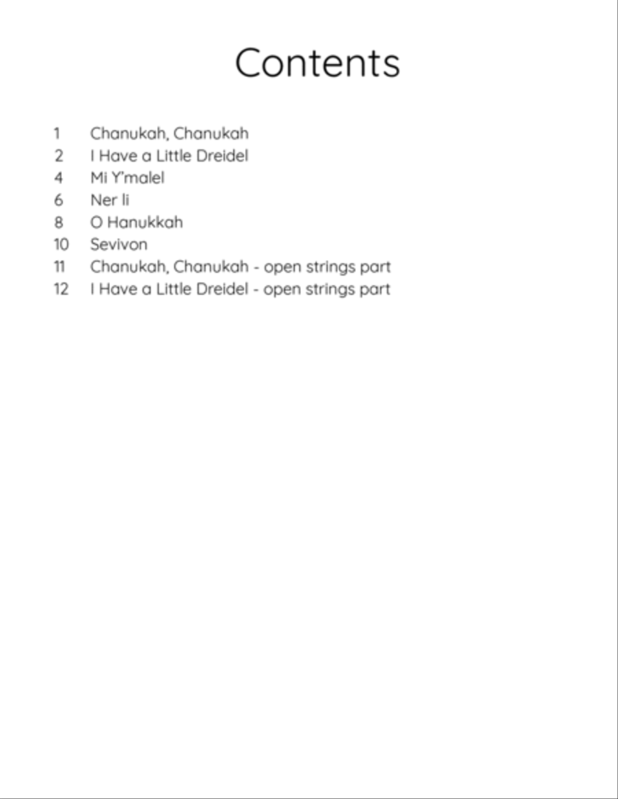 Hanukkah Songs in First Position for Violin Violin Solo scores gallery preview page 5