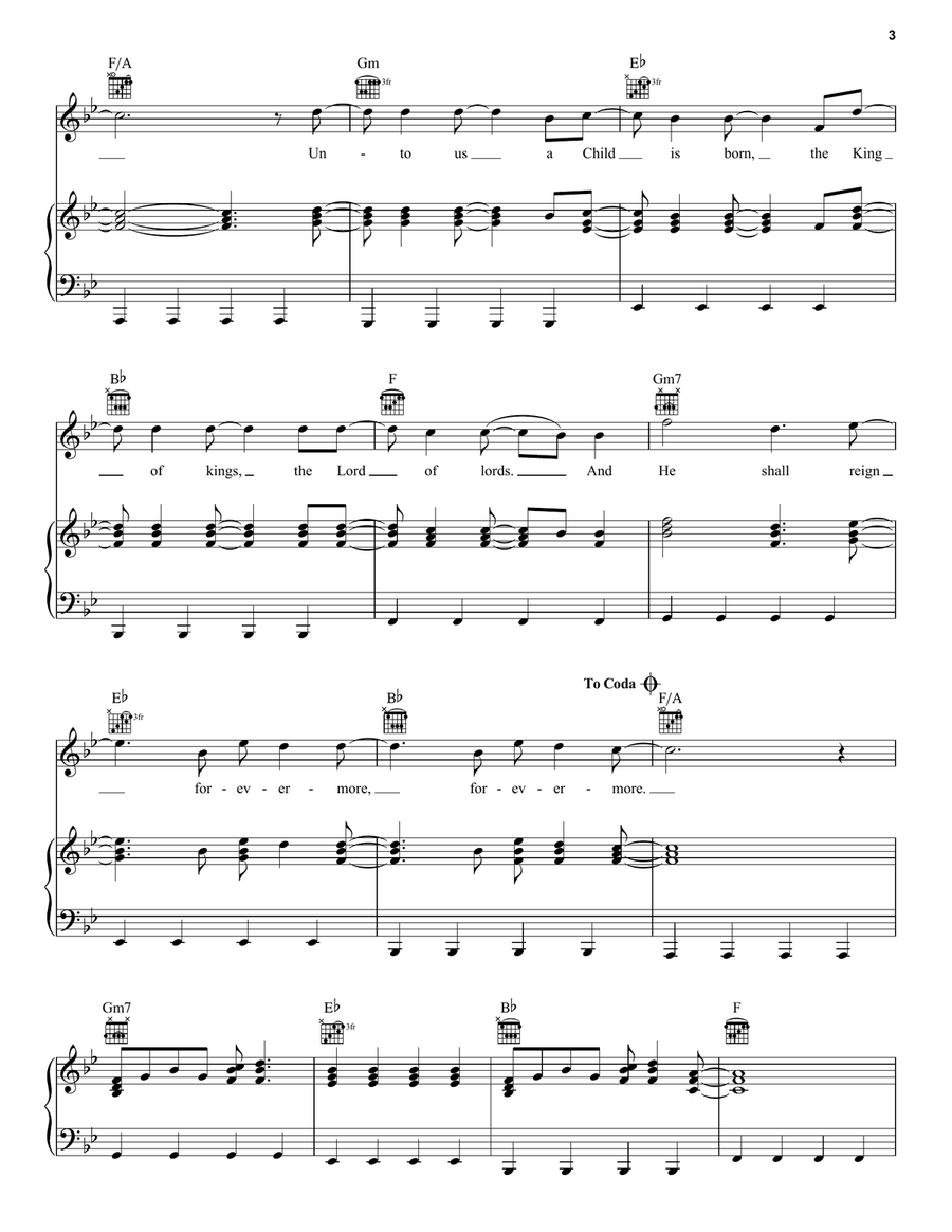 He Shall Reign Forevermore Piano, Vocal, Guitar scores gallery preview page 3
