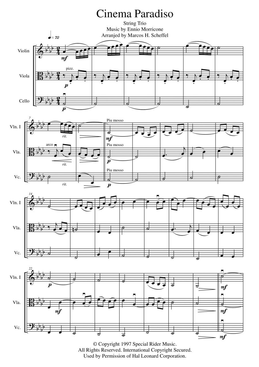 Cinema Paradiso String Trio scores gallery preview page 1