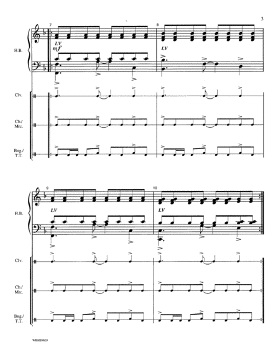 The Lion Sleeps Tonight Handbell Choir scores gallery preview page 3