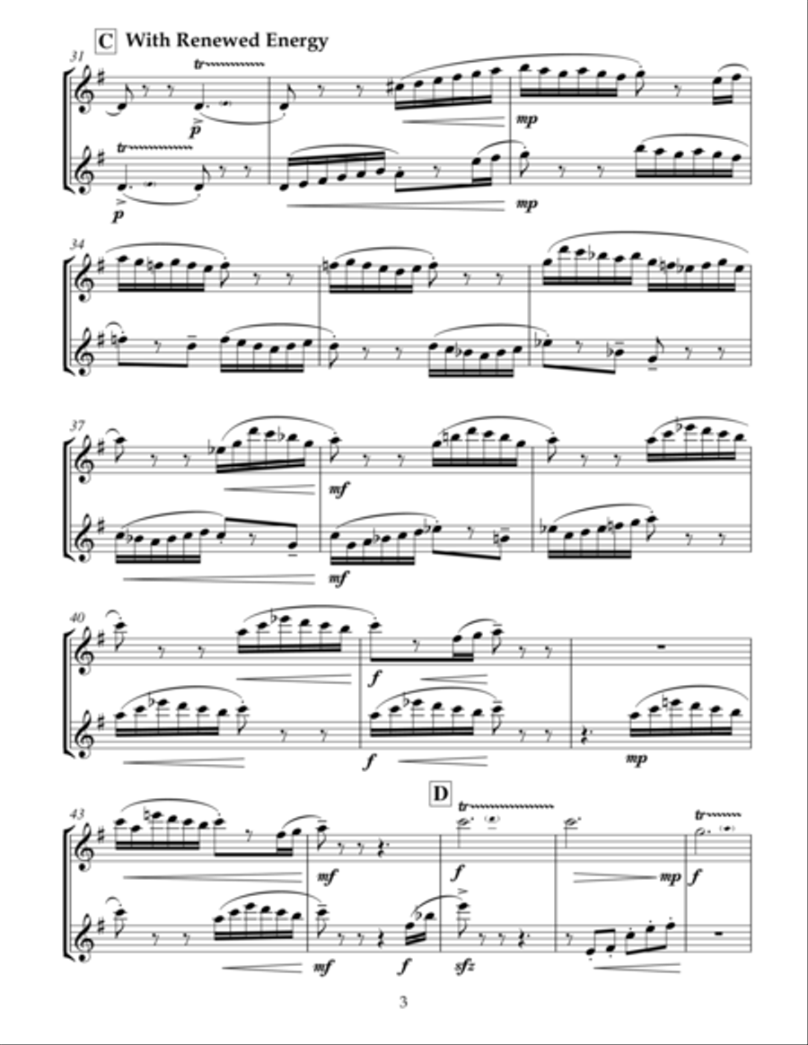 Poetic Images for Two Flutes Flute Duet scores gallery preview page 3