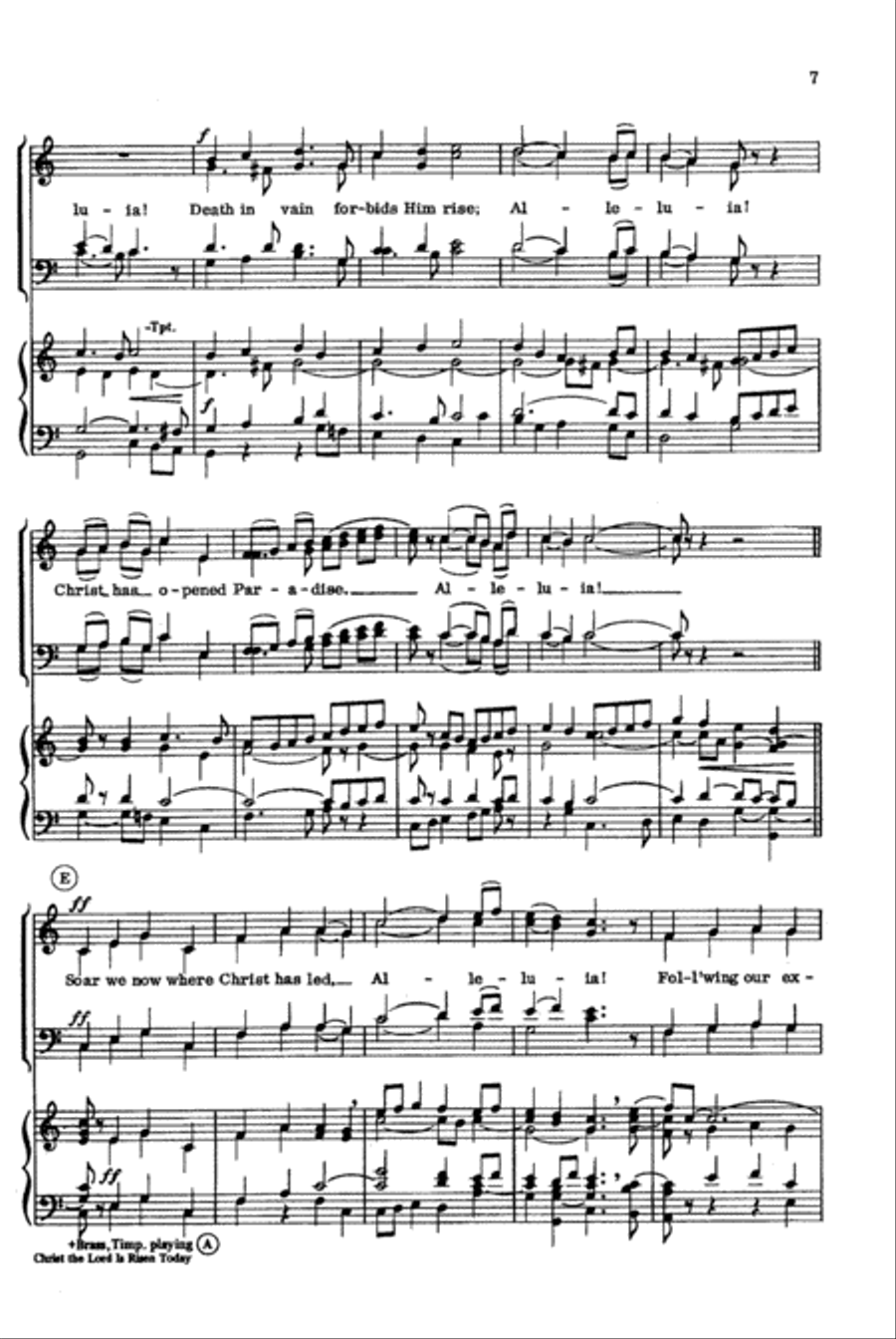 Christ the Lord Is Risen Today 4-Part scores gallery preview page 8
