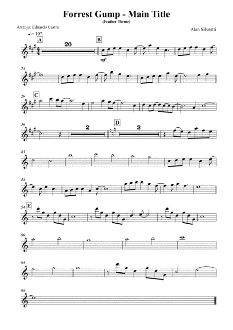 I'm Forrest... Forrest Gump Piano, Vocal, Guitar scores gallery preview page 6