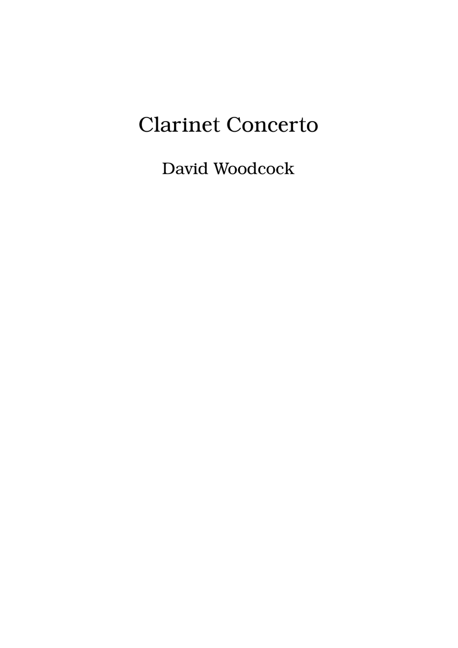Book cover for Concerto for Clarinet and Chamber Orchestra