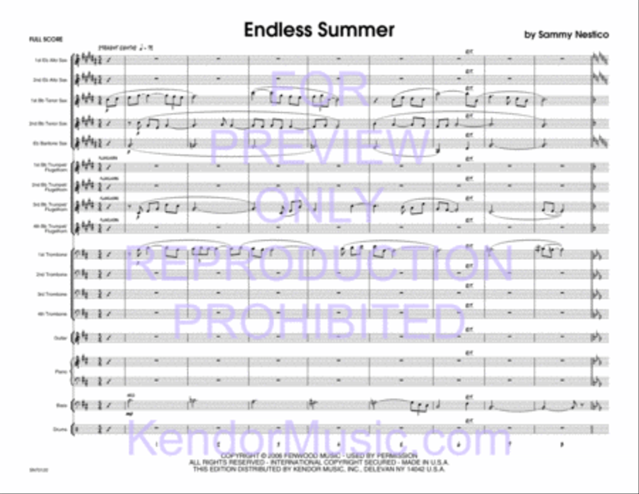 Endless Summer (Full Score) Jazz Ensemble scores gallery preview page 2