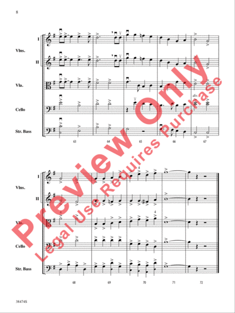 Two Irish Folk Songs String Orchestra scores gallery preview page 9