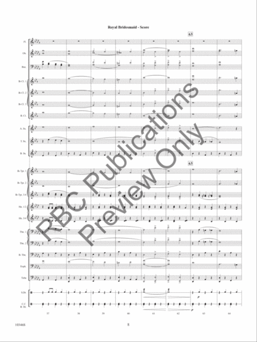 Royal Bridesmaids Concert Band scores gallery preview page 10