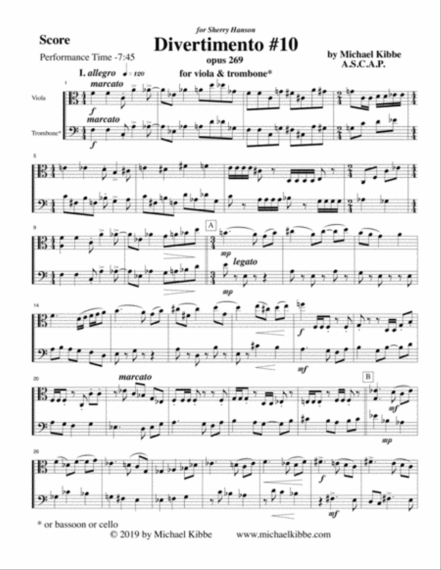 Divertimento #10, opus 269 Small Ensemble scores gallery preview page 2