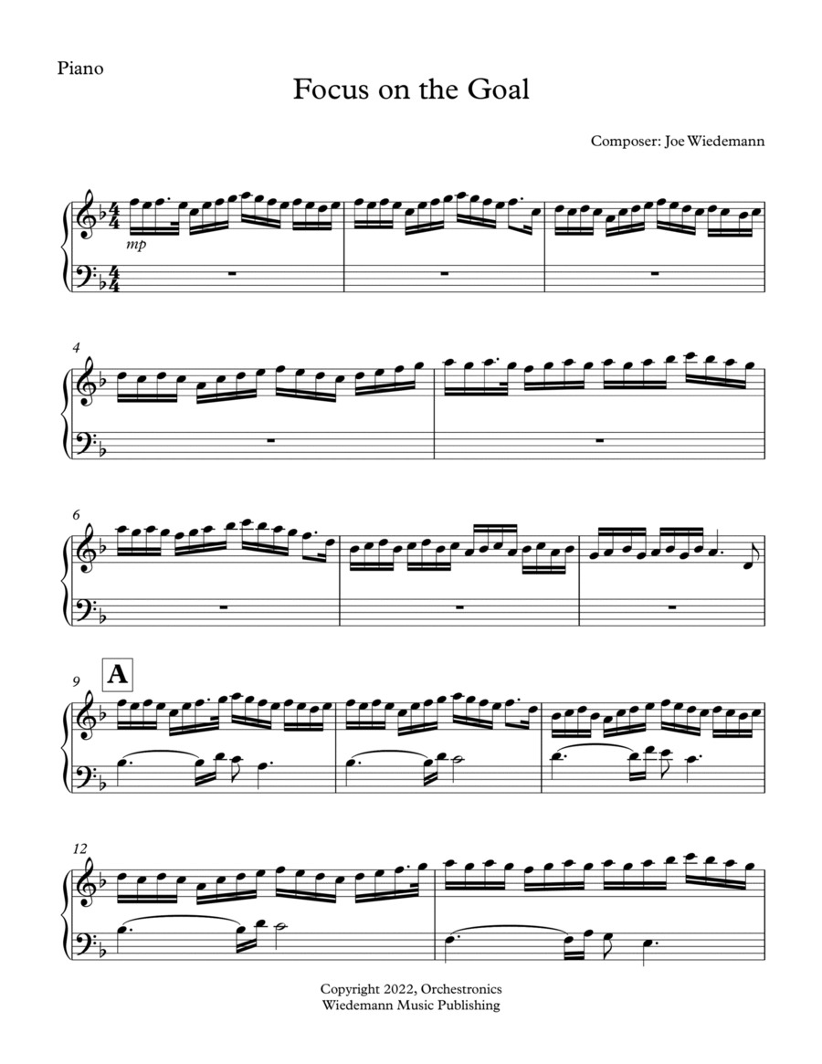 Focus on the Goal Focus on the Goal Piano Method scores gallery preview page 1