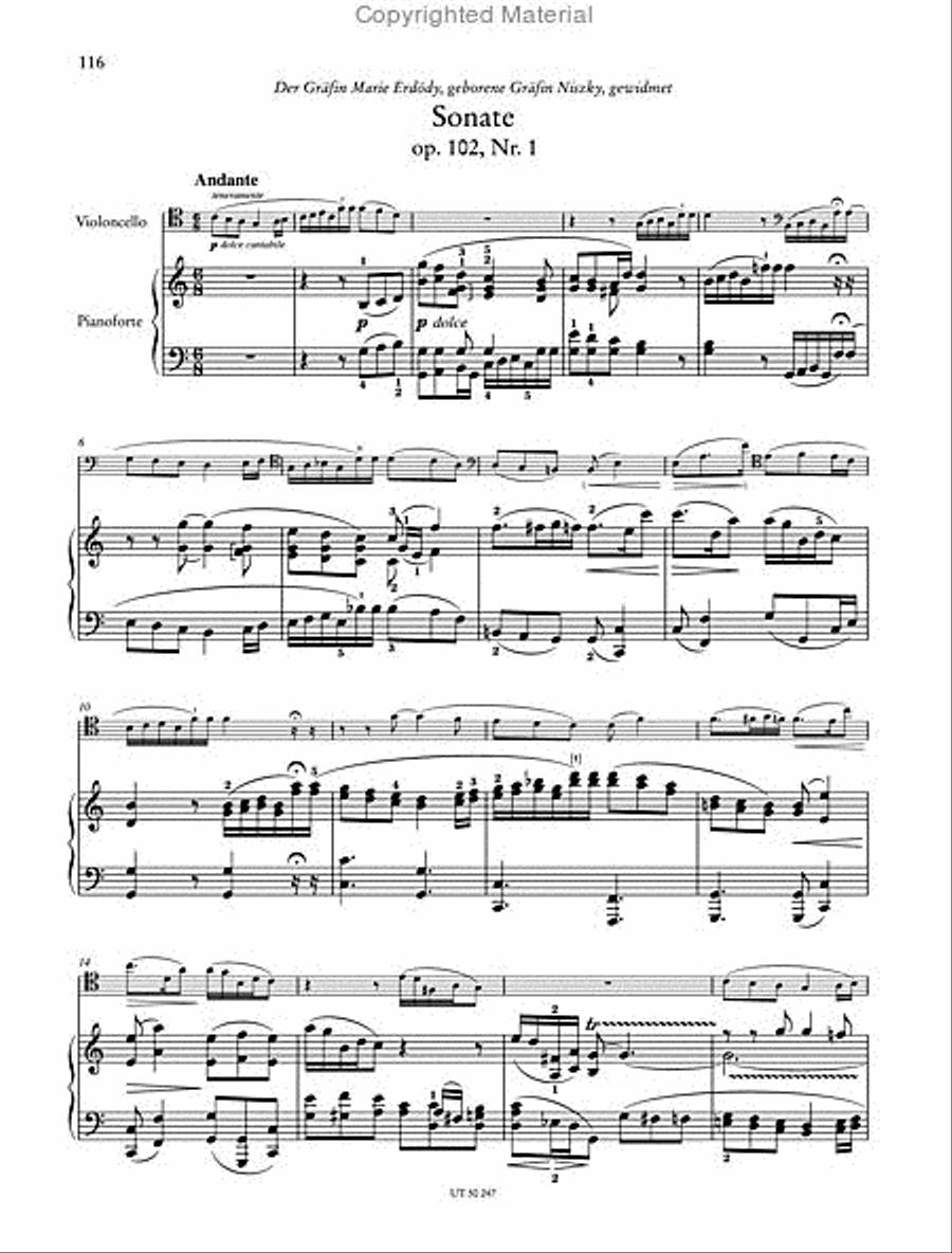 Sonaten fur violoncello und klavier Chamber Music scores gallery preview page 5