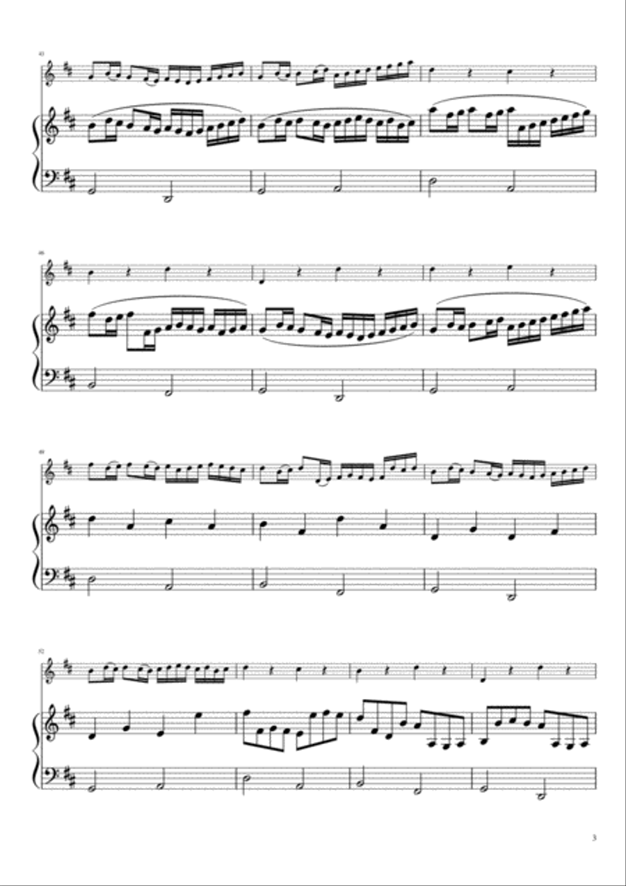 Pachelbel : Canon (for Violin and Piano) Pachelbel : Canon (for Violin and Piano) Violin Solo scores gallery preview page 3