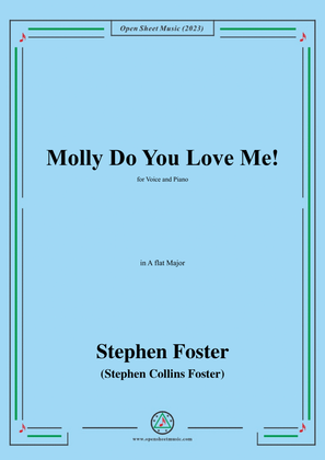 Book cover for S. Foster-Molly Do You Love Me!,in A flat Major