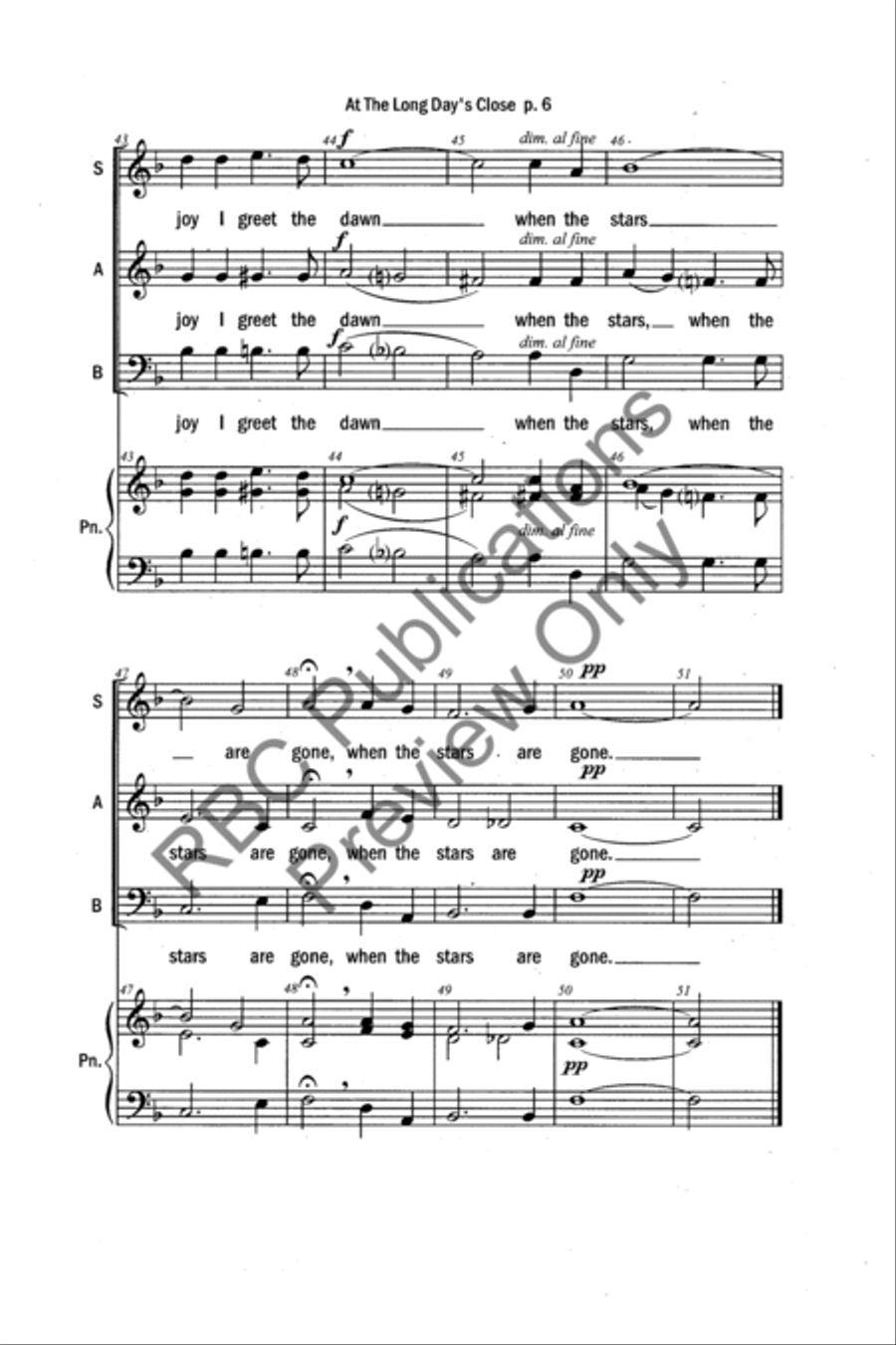 At The Long Day's Close (SAB) 3-Part scores gallery preview page 8