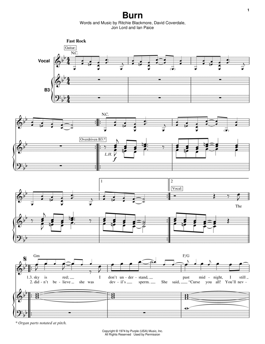 Burn Piano scores gallery preview page 1