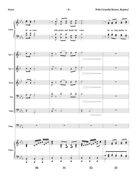 With Grateful Hearts, Rejoice! - Brass and Percussion Score and Parts