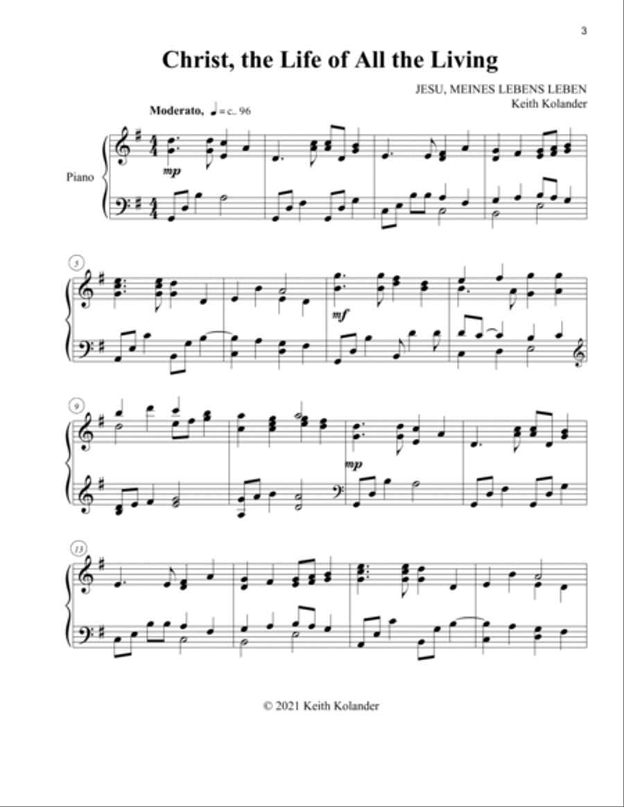 7 Piano Hymn Preludes for Lent 7 Piano Hymn Preludes for Lent Piano Solo scores gallery preview page 3