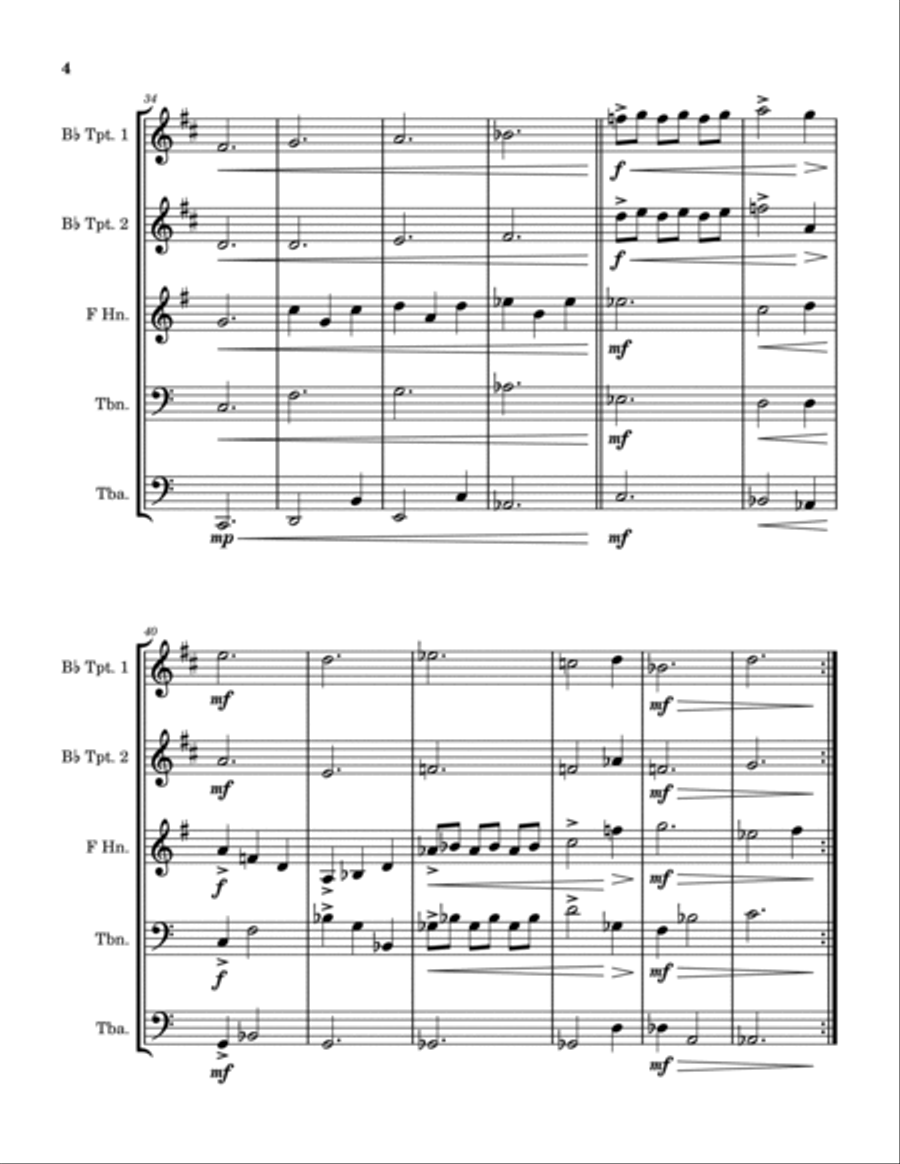 Skating Brass Quintet scores gallery preview page 4