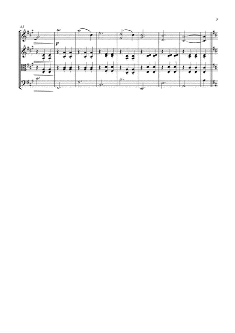 Waldteufel: Skater's Waltz (string trio) String Trio scores gallery preview page 3