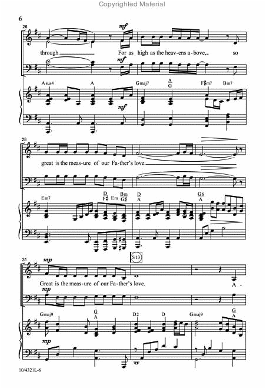Think About His Love Think About His Love 4-Part scores gallery preview page 6