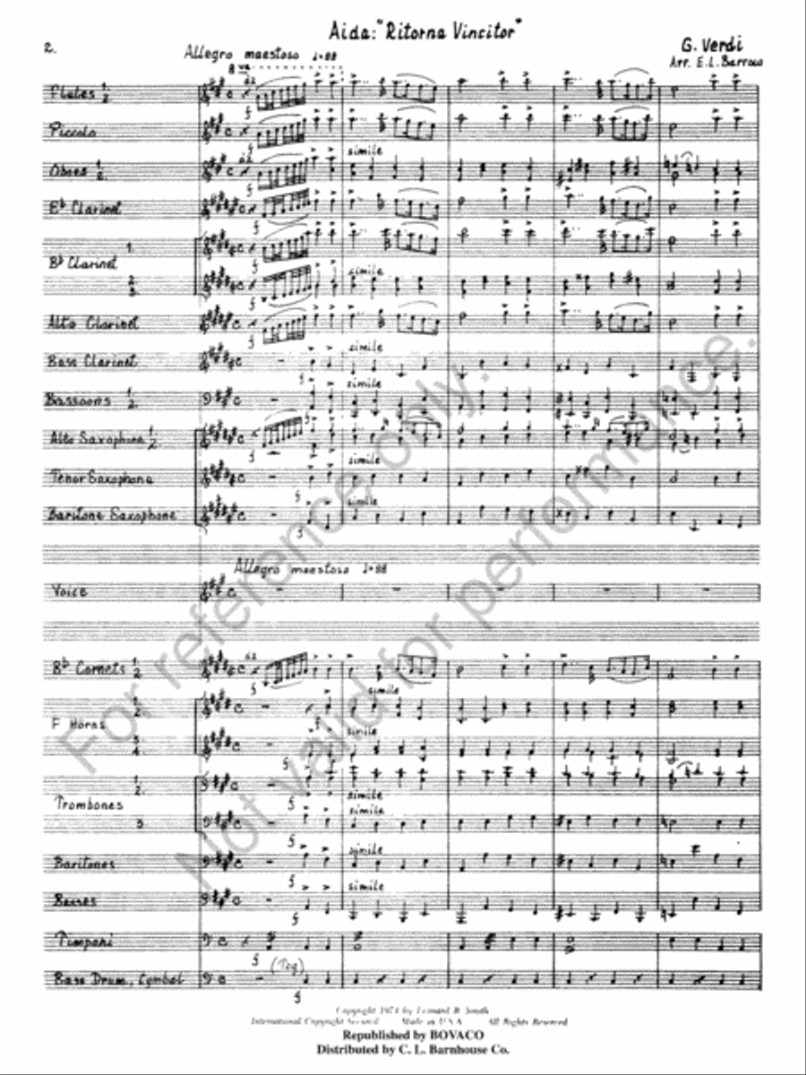 Ritorna Vincitor Ritorna Vincitor Concert Band scores gallery preview page 4