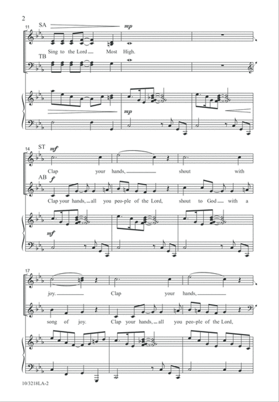 Clap Your Hands! 4-Part scores gallery preview page 2