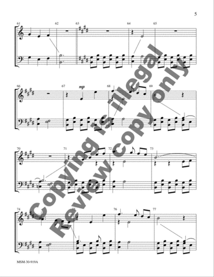 Fanfare and Aria (Organ Score) Organ scores gallery preview page 5