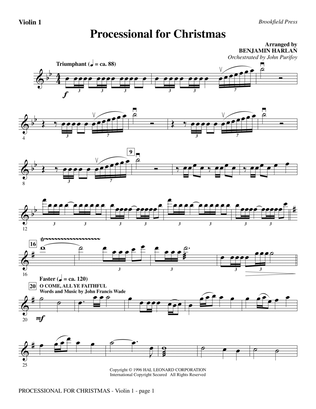 Processional For Christmas - Violin 1