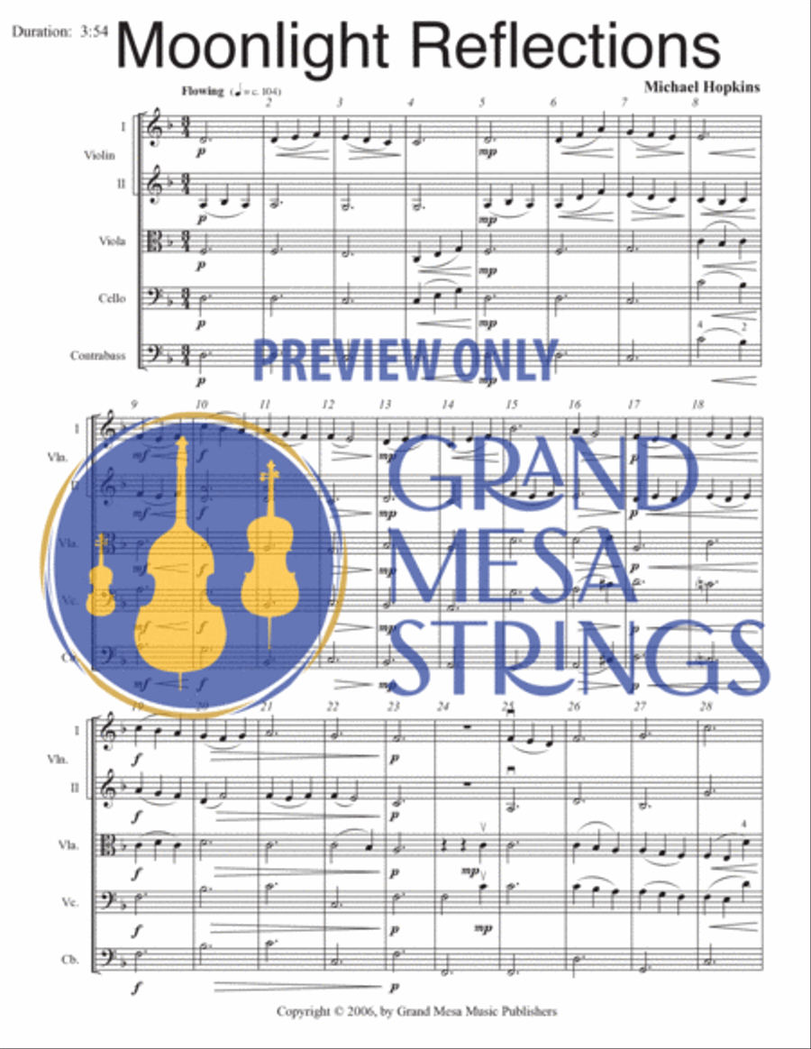 Moonlight Reflections String Orchestra scores gallery preview page 2